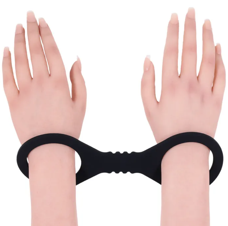 Sex & Mischief Shadow Small Black Silicone Cuffs