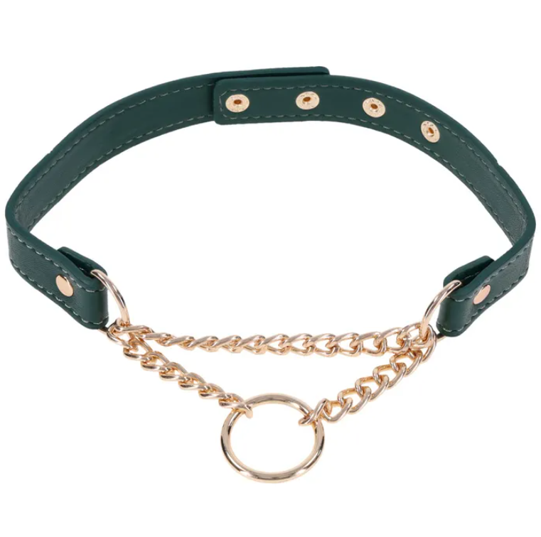 Sex & Mischief Indica Day Collar - Green/Gold