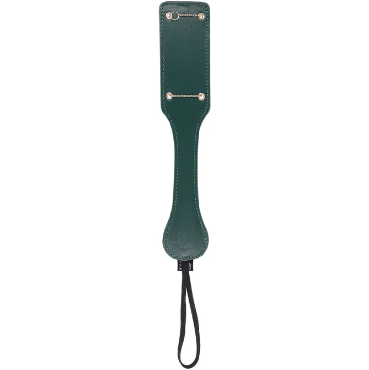 Sex & Mischief Indica Chain Impressions Paddle - Green/Gold