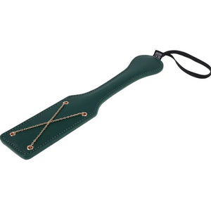 Sex & Mischief Indica Chain Impressions Paddle - Green/Gold