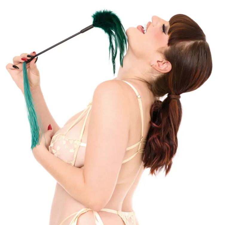 Sex & Mischief Indica Feather Tickler - Green