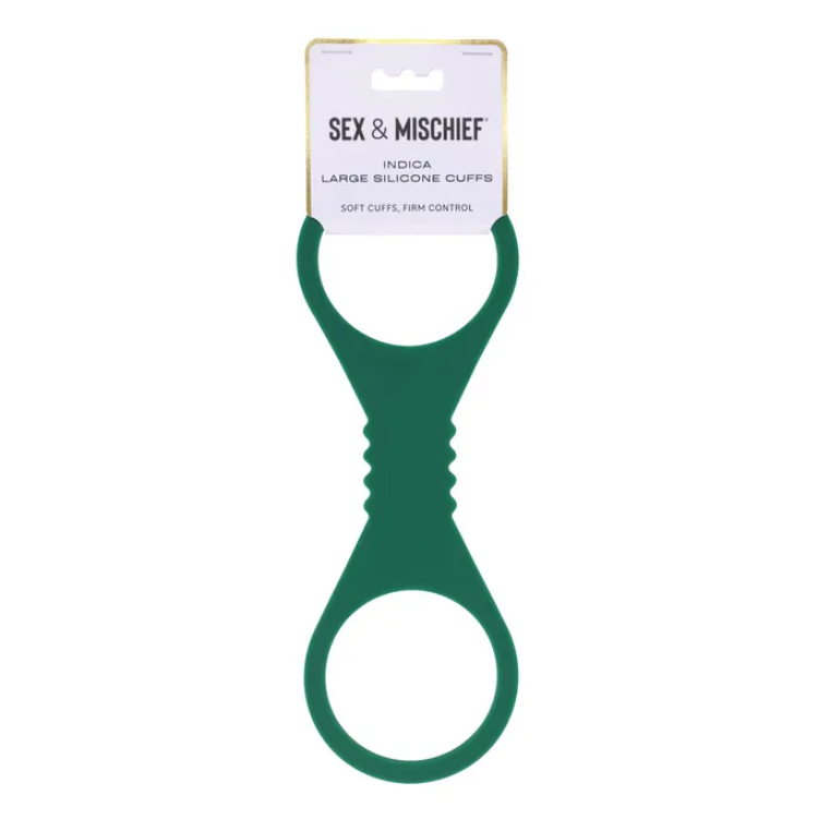 Sex & Mischief Indica Large Silicone Cuffs - Green