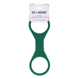 Sex & Mischief Indica Large Silicone Cuffs - Green