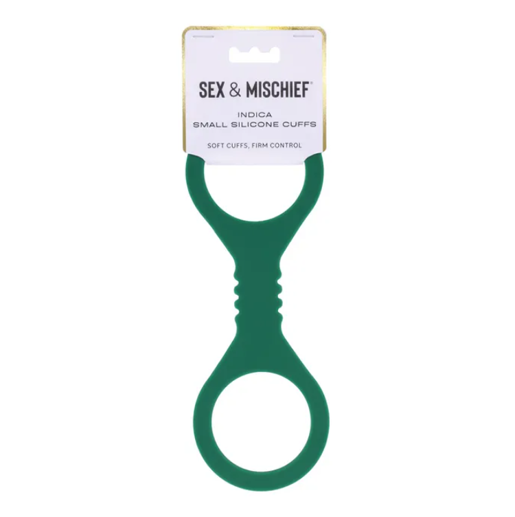 Sex & Mischief Indica Small Silicone Cuffs - Green