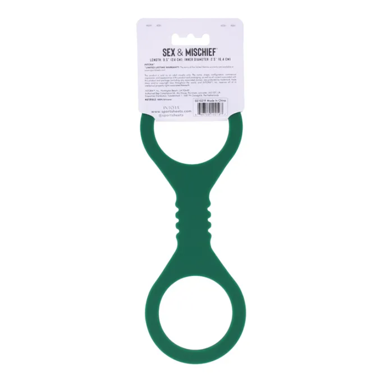 Sex & Mischief Indica Small Silicone Cuffs - Green