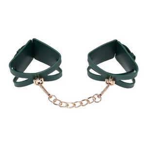 Sex & Mischief Indica Cutout Cuffs - Green/Gold