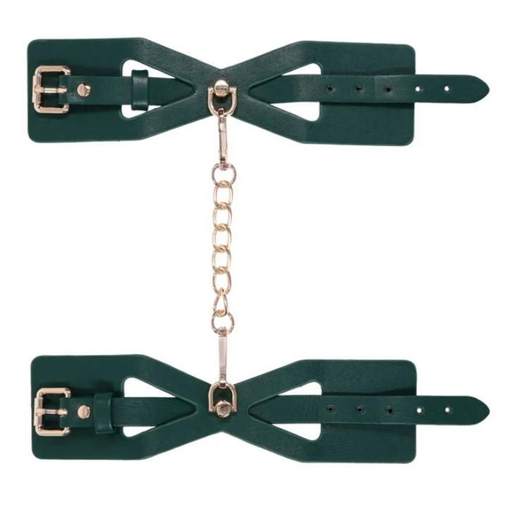 Sex & Mischief Indica Cutout Cuffs - Green/Gold