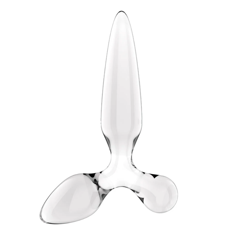 Satisfyer Triple Crystal 2 - Clear Glass 3-in-1 Butt Plug