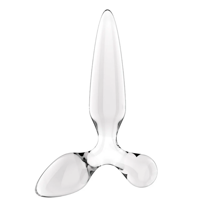 Satisfyer Triple Crystal 2 - Clear Glass 3-in-1 Butt Plug