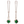 Sex & Mischief Indica Crystal Nipple Clips - Gold/Emerald
