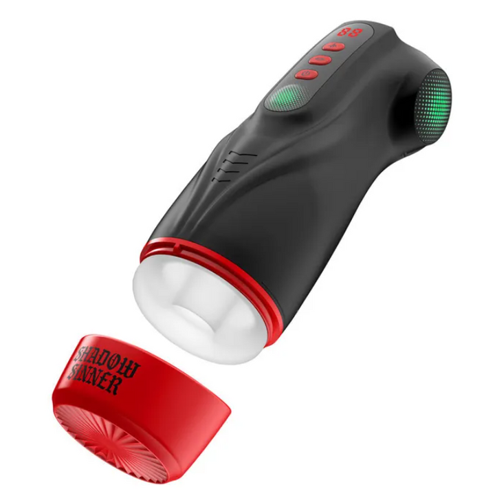 MASTURS Raven - USB Rechargeable Vibrating and Sucking Auto Stroker with Augmented Reality