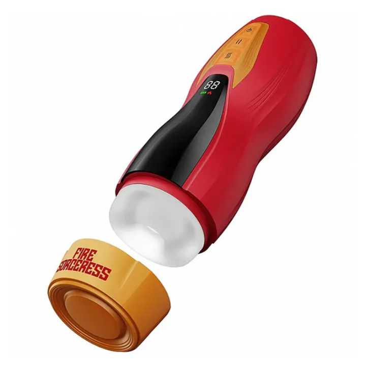 MASTURS Solara - USB Rechargeable Vibrating, Thrusting & Heating Auto Stroker with Augmented Reality