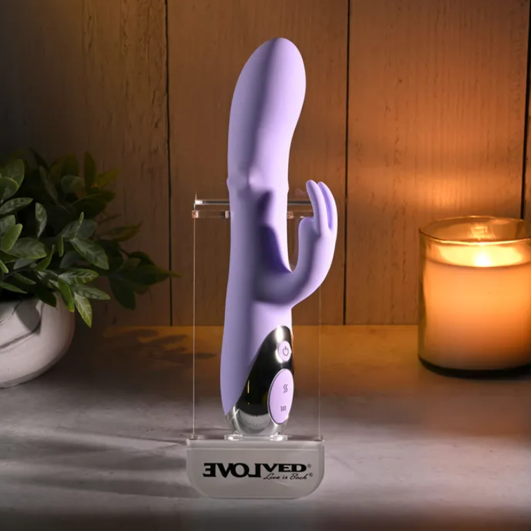 Evolved Spinderella - Rotating Beads Rabbit Vibrator- Purple