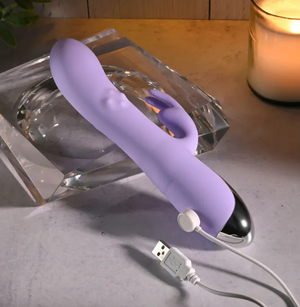 Evolved Spinderella - Rotating Beads Rabbit Vibrator- Purple