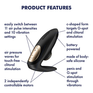 Satisfyer Pro 4 Couples - Battery Series - U-Shaped Couples Vibe with Air Pulsation