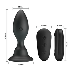 Mr Play Vibrating Anal Butt Plug - Black