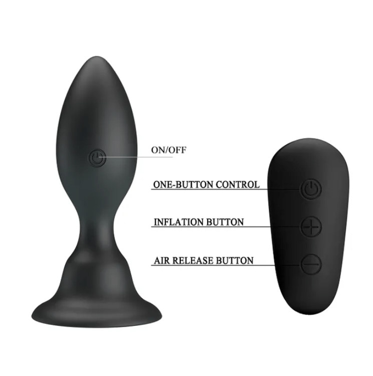 Mr Play Vibrating Anal Butt Plug - Black