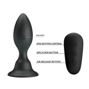 Mr Play Vibrating Anal Butt Plug - Black