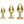 Ouch! Milan Collection - Metal Anal Plug Set with Gem Base - Gold