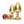 Ouch! Milan Collection - Metal Anal Plug Set with Gem Base - Gold