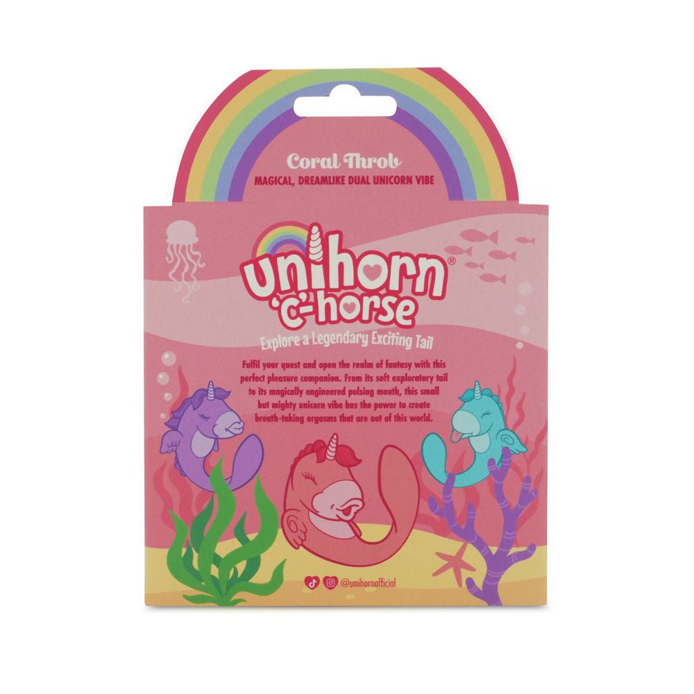 Unihorn - C Horse Dual Unicorn Vibrator - Coral Throb