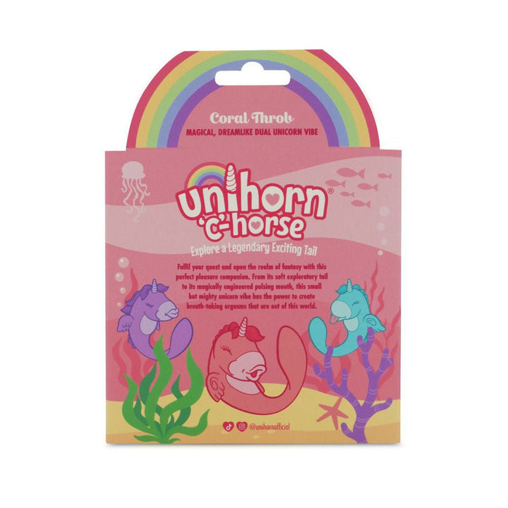 Unihorn - C Horse Dual Unicorn Vibrator - Coral Throb