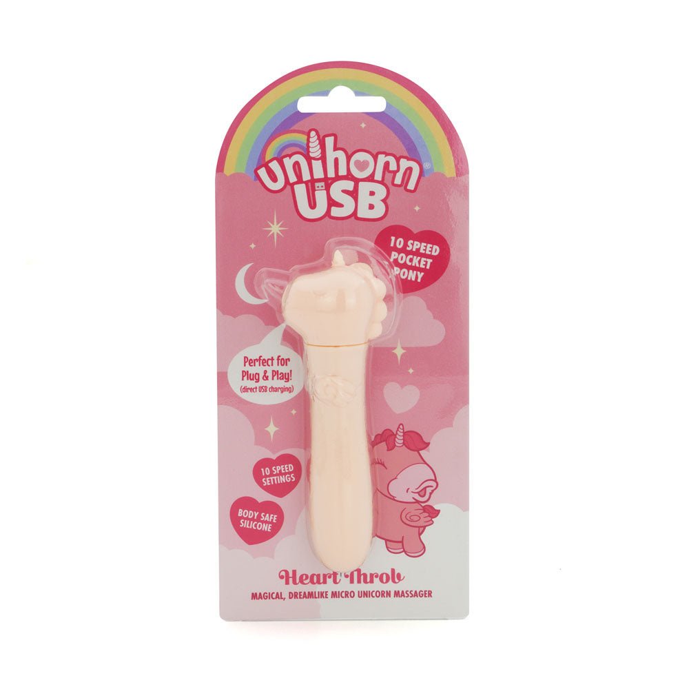 Unihorn - Heart Throb Vibrating Bullet - Coral