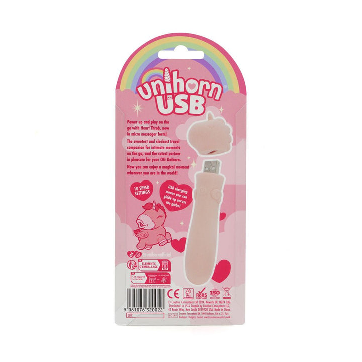 Unihorn - Heart Throb Vibrating Bullet - Coral