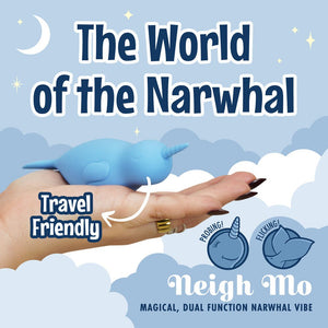 Unihorn of the Sea - Neigh Mo - The Narwhal Stimulator - Blue