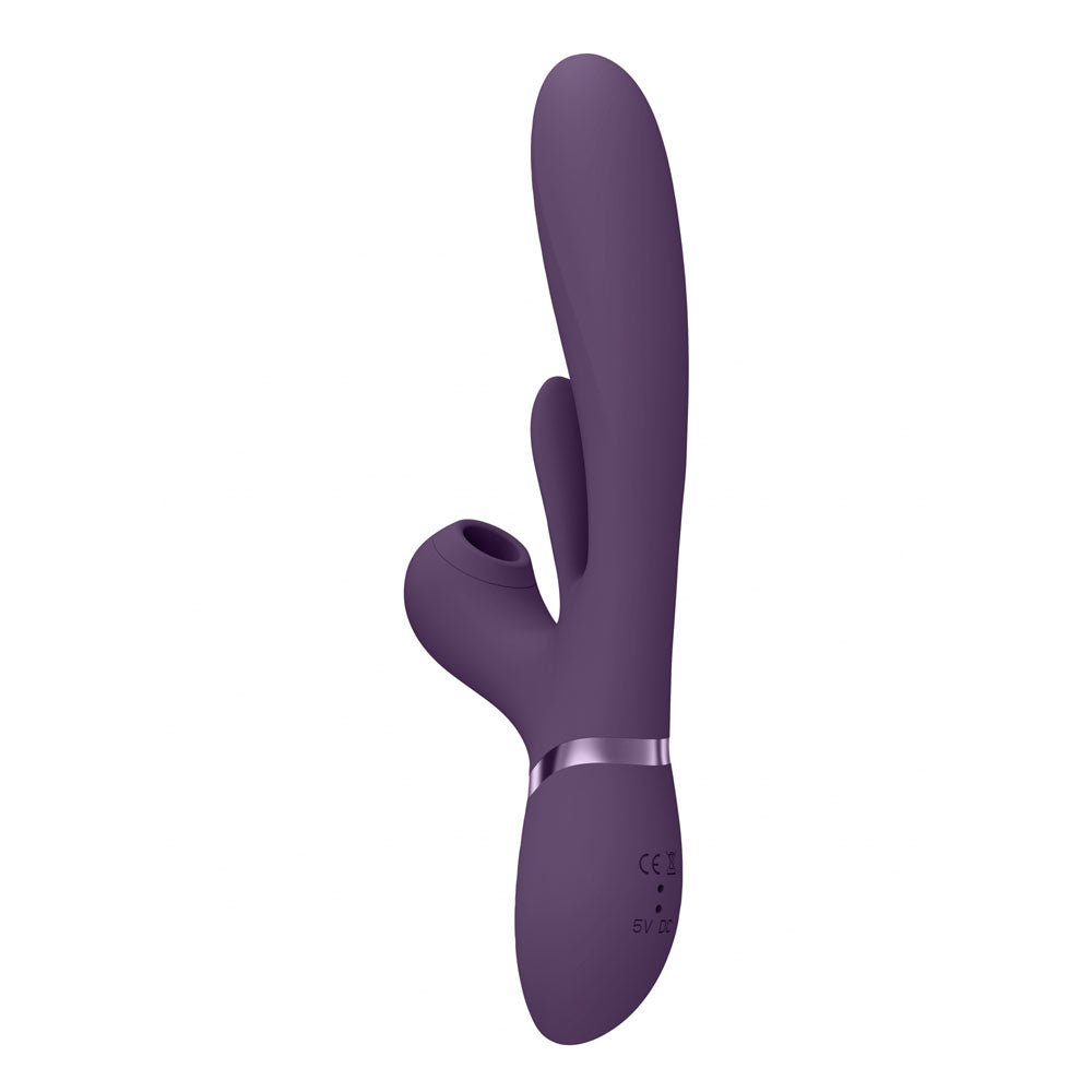 Vive Ena - Thrusting Vibrator with Air Wave Stimulator - Purple