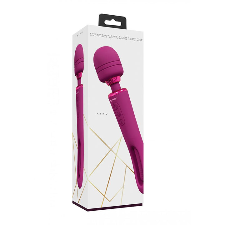 Vive Kiku - Dual End Massage Wand with Flapping Tip - Pink