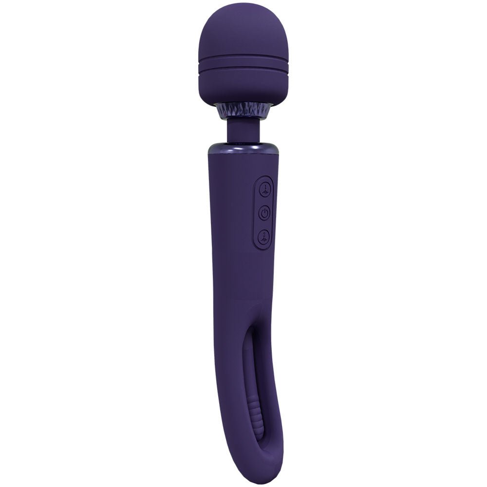 Vive Kiku - Dual End Massage Wand with Flapping Tip - Purple