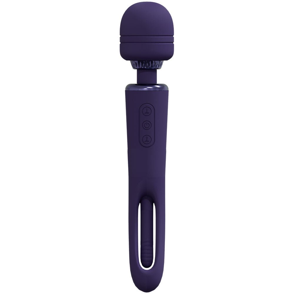 Vive Kiku - Dual End Massage Wand with Flapping Tip - Purple