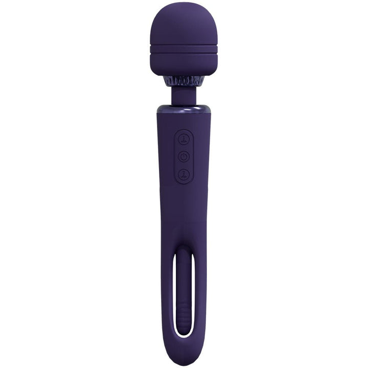 Vive Kiku - Dual End Massage Wand with Flapping Tip - Purple