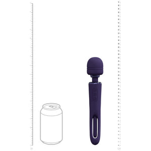 Vive Kiku - Dual End Massage Wand with Flapping Tip - Purple
