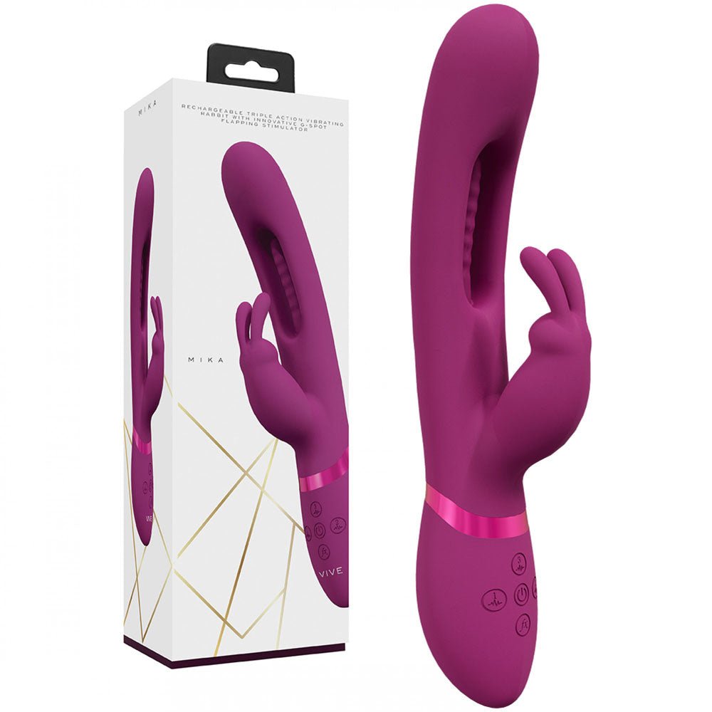 Vive Mika - Rabbit Vibrator with Flapping Shaft  - Pink