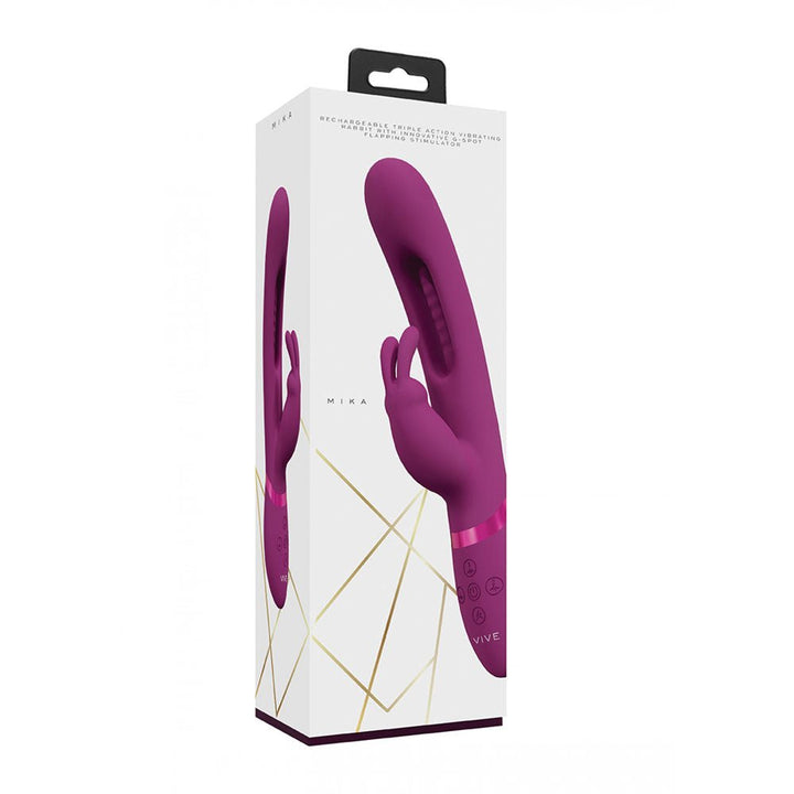 Vive Mika - Rabbit Vibrator with Flapping Shaft  - Pink