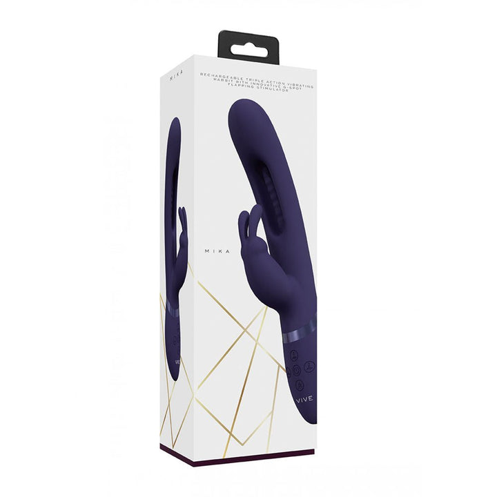 Vive Mika - Rabbit Vibrator with Flapping Shaft - Purple