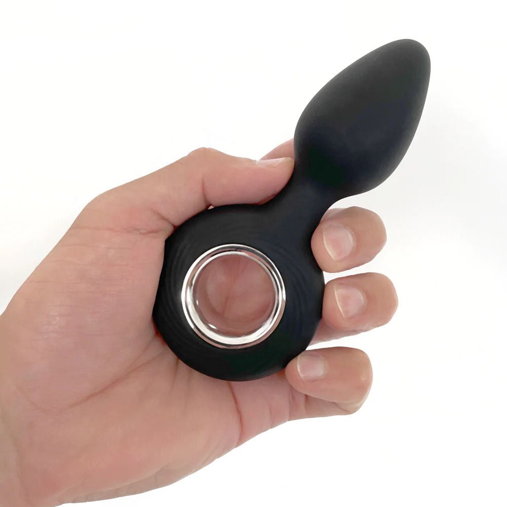 VERS Rechargeable Silicone Vibrating Butt Plug - Black