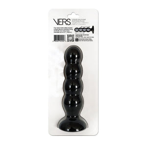 VERS Liquid Suction Anal Plug with Internal Steel Balls  - Black