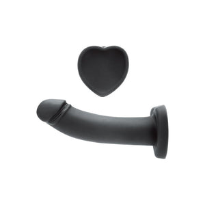 WhipSmart Heartbreaker 7 Inch Heart Base Dildo - Black