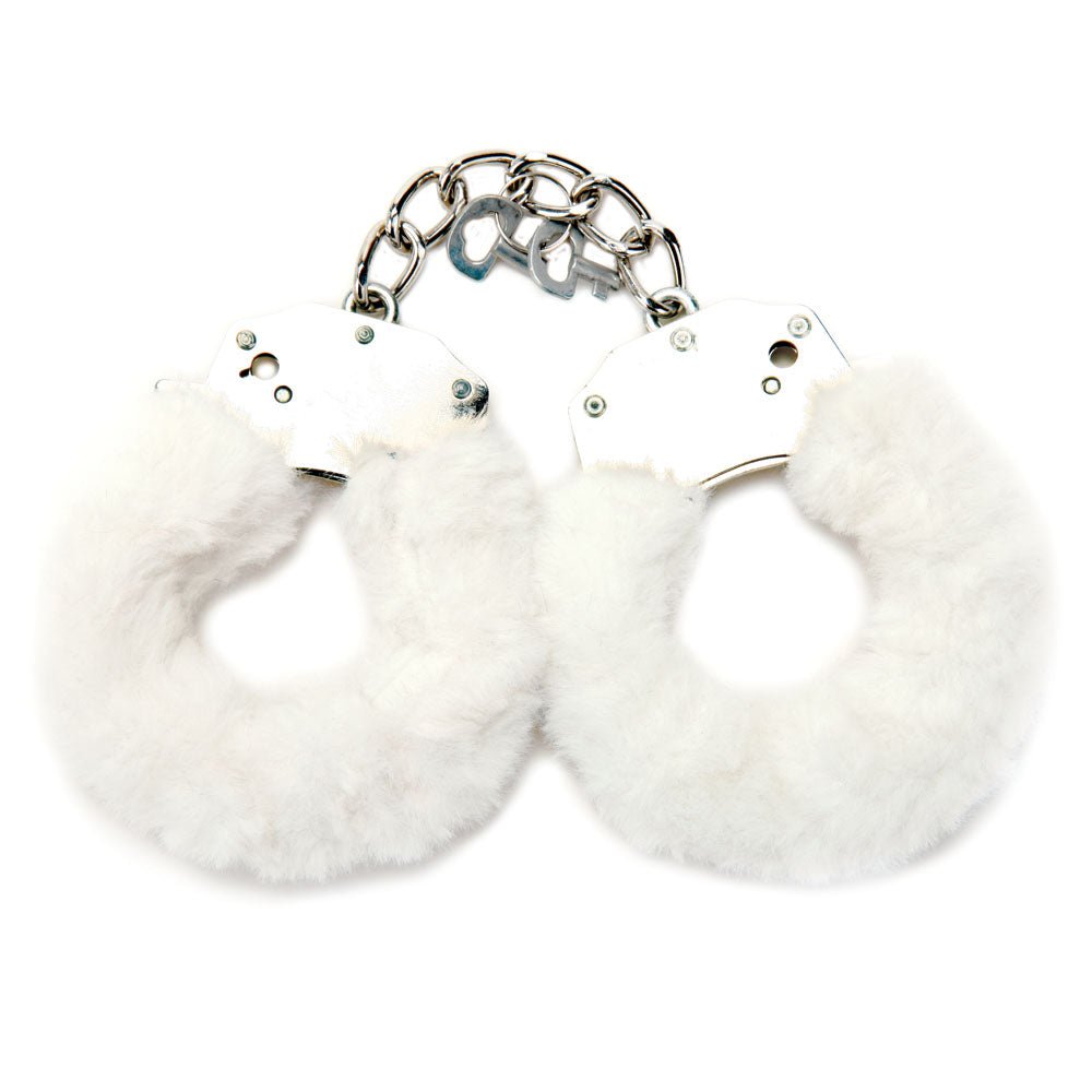 WhipSmart Classic Furry Cuffs - White