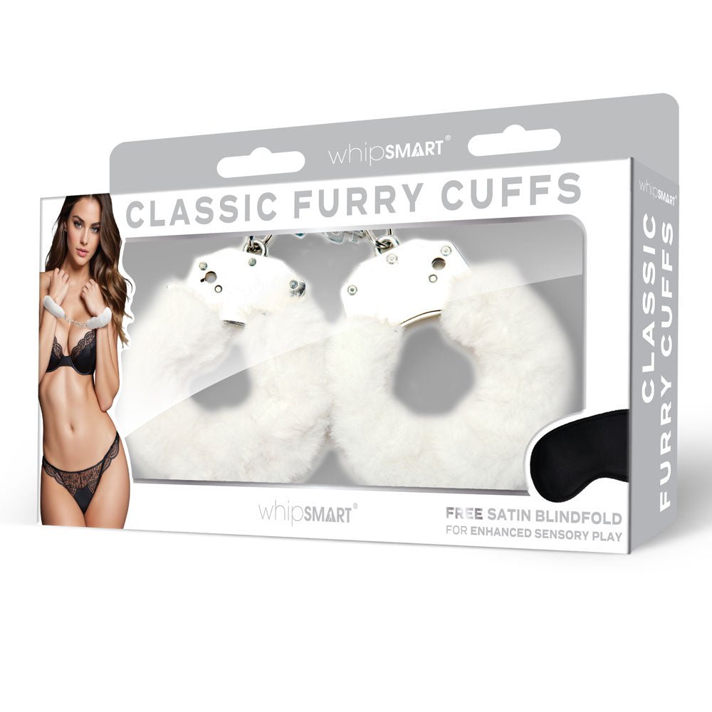 WhipSmart Classic Furry Cuffs - White