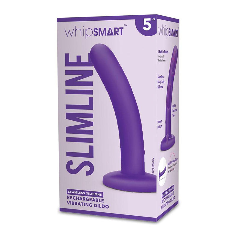WhipSmart 5 Inch Slimline Vibrating Dildo - Purple
