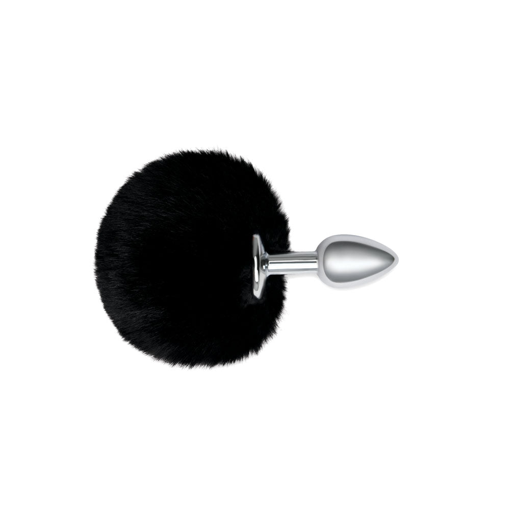 WhipSmart Furry Tales Black Bunny Tail Butt Plug