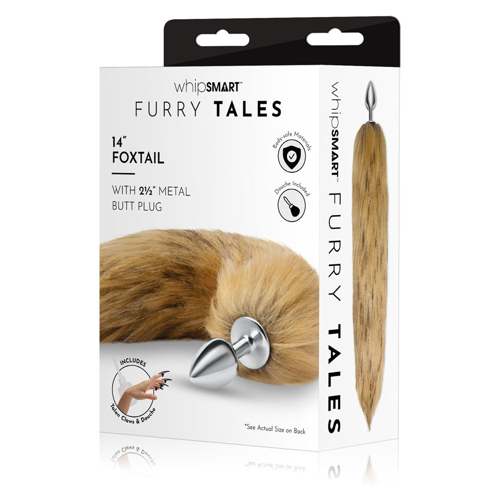 WhipSmart Furry Tales 14 Inch Brown Fox Tail Butt Plug