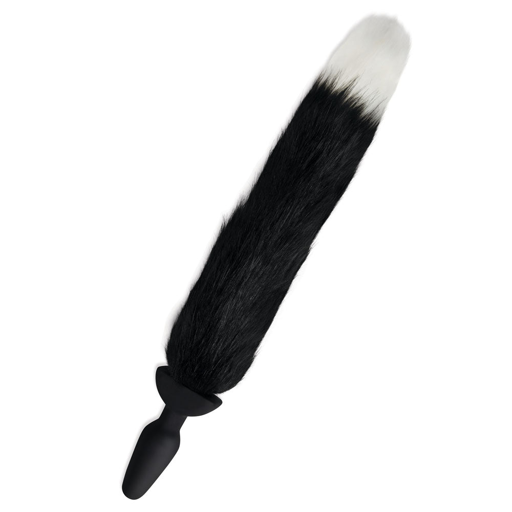 WhipSmart Furry Tales Black Foxtail Vibrating Butt Plug