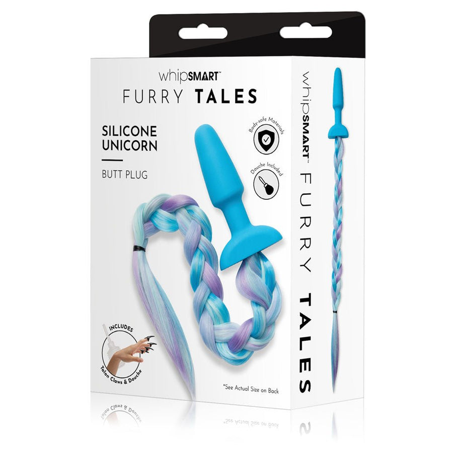 WhipSmart Furry Tales Blue Unicorn Butt Plug