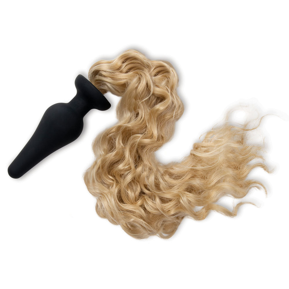 WhipSmart Furry Tales 4 Inch Butt Plug with Blond Pony Tail