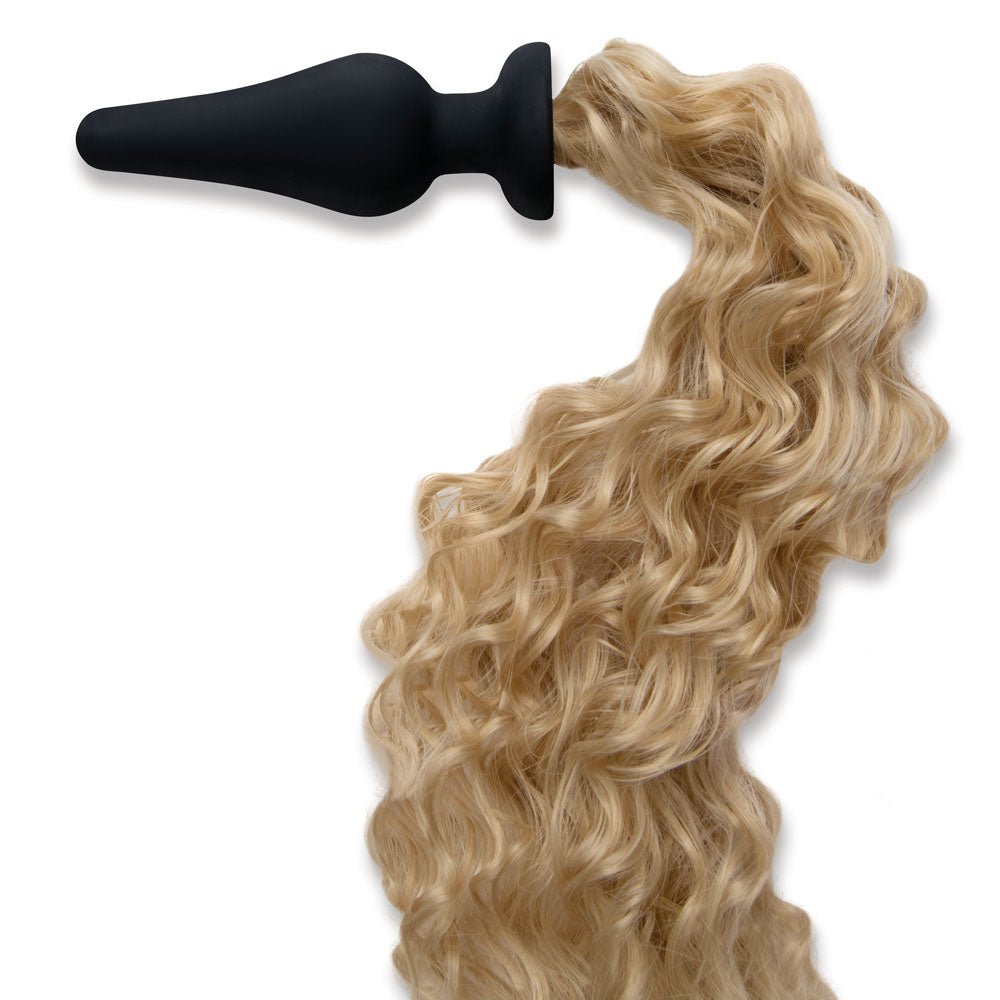 WhipSmart Furry Tales 4 Inch Butt Plug with Blond Pony Tail